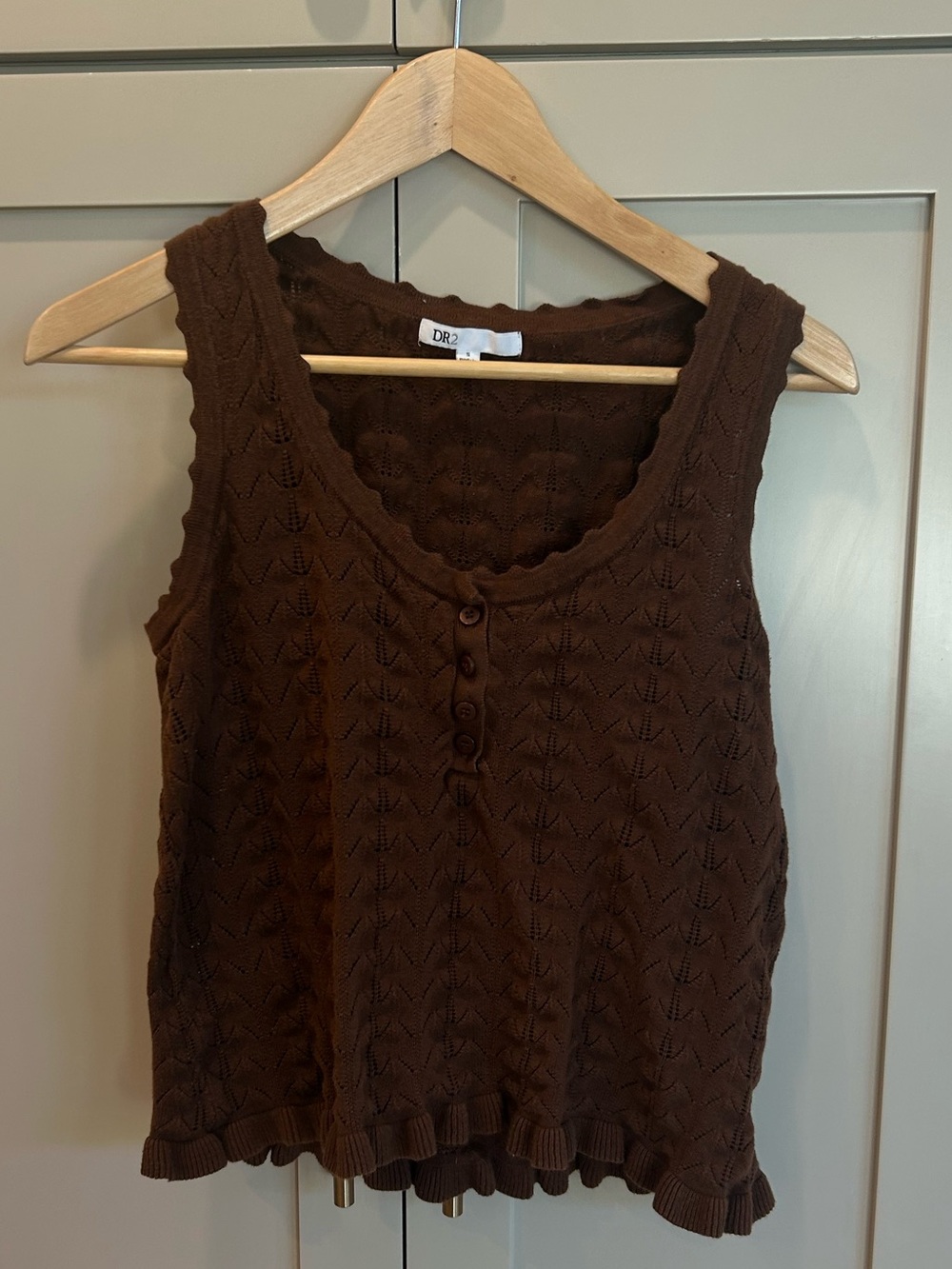 DR2 Brown Knit Tank- 100% cotton